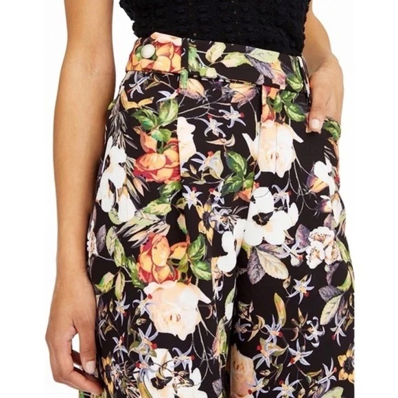 INC International Concepts Floral Print Crop High-Rise Wide Leg Pants Sz 10 New - Picture 12 of 12